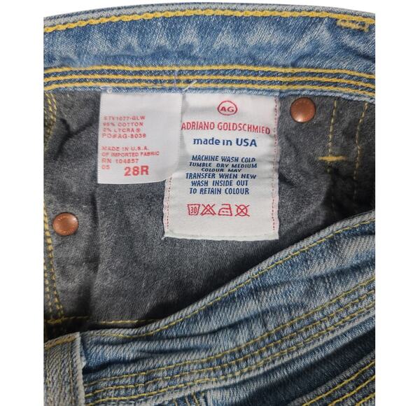 Adriano Goldschmied AG Blue Denim The Merlot Jeans NEW 28 R - Picture 5 of 6